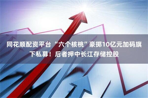 同花顺配资平台 “六个核桃”豪掷10亿元加码旗下私募！后者押中长江存储控股