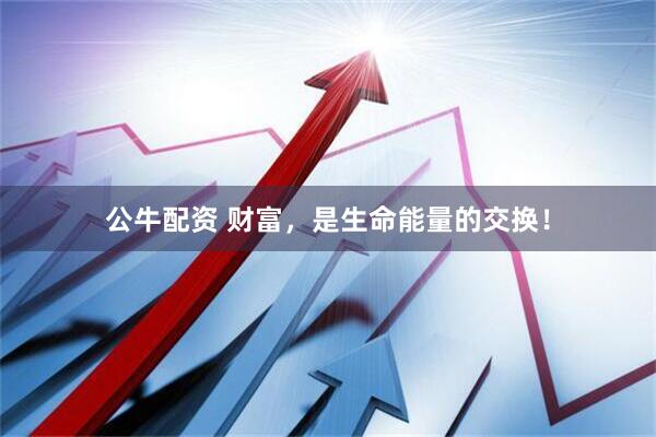 公牛配资 财富，是生命能量的交换！