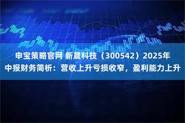 申宝策略官网 新晨科技（300542）2025年中报财务简析：营收上升亏损收窄，盈利能力上升